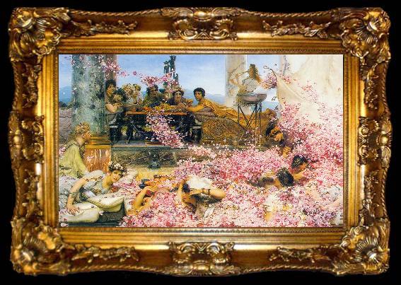 framed  Laura Theresa Alma-Tadema The roses of Heliogabalus, ta009-2